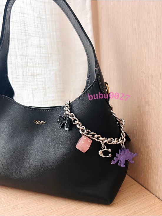 Coach Accessories - NWT🦖Coach Motif Chain Bag Charm CZ633 Playful Bow Heart Colorful Silver Key Ring